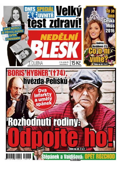 E-magazín Nedělní Blesk - 3.4.2016 - CZECH NEWS CENTER a. s.