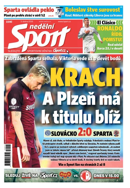 E-magazín Nedělní Sport - 3.4.2016 - CZECH NEWS CENTER a. s.