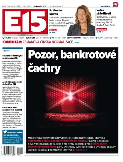 E-magazín E15 4.4.2016 - Czech Media Invest