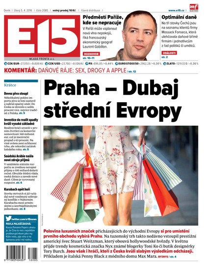 E-magazín E15 5.4.2016 - Czech Media Invest