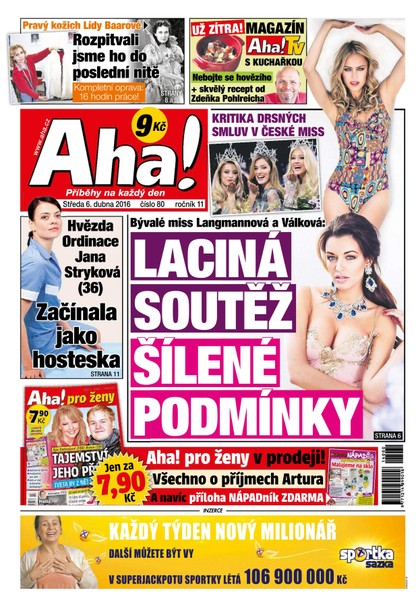 E-magazín AHA! - 6.4.2016 - CZECH NEWS CENTER a. s.