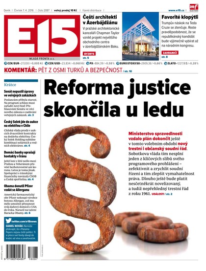 E-magazín E15 7.4.2016 - Czech Media Invest