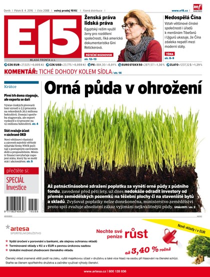 E-magazín E15 8.4.2016 - Czech Media Invest