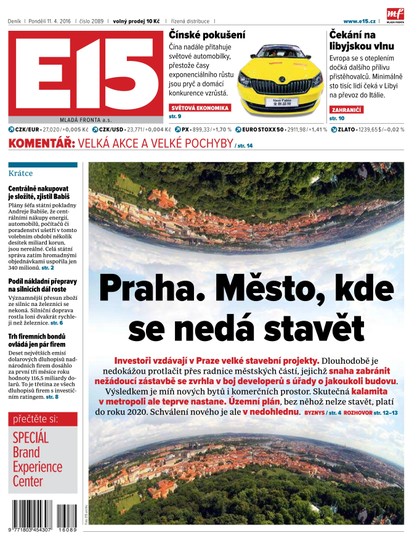 E-magazín E15 11.4.2016 - Czech Media Invest