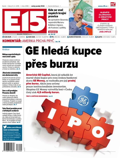 E-magazín E15 12.4.2016 - Czech Media Invest