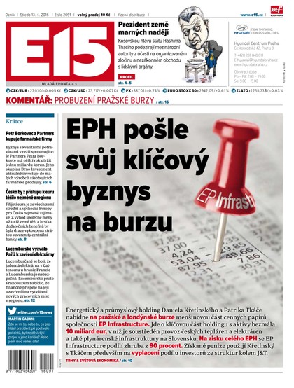 E-magazín E15 13.4.2016 - Czech Media Invest