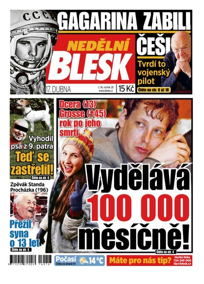 E-magazín Nedělní Blesk - 17.4.2016 - CZECH NEWS CENTER a. s.