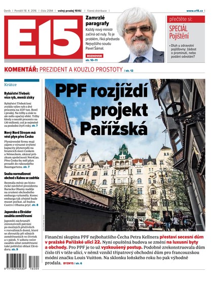 E-magazín E15 18.4.2016 - Czech Media Invest