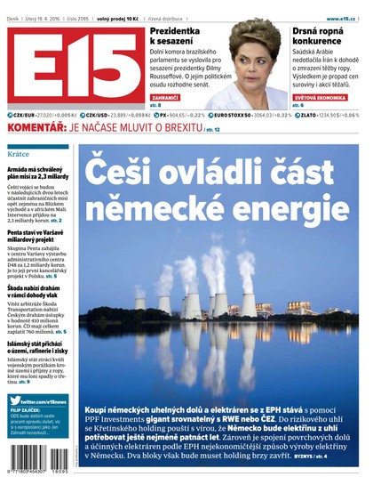 E-magazín E15 19.4.2016 - Czech Media Invest