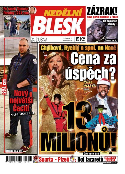 E-magazín Nedělní Blesk - 24.4.2016 - CZECH NEWS CENTER a. s.