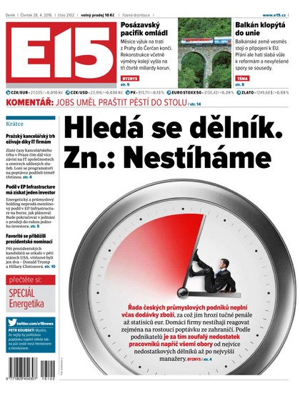 E-magazín E15 28.4.2016 - Czech Media Invest