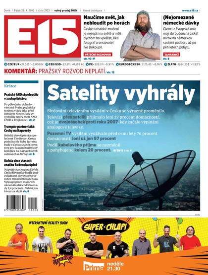 E-magazín E15 29.4.2016 - Czech Media Invest