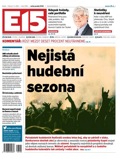 E-magazín E15 3.5.2016 - Czech Media Invest