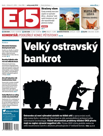 E-magazín E15 4.5.2016 - Czech Media Invest