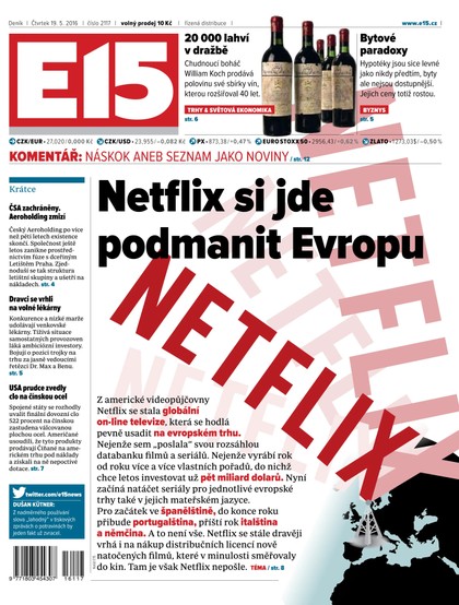 E-magazín E15 19.5.2016 - Czech Media Invest