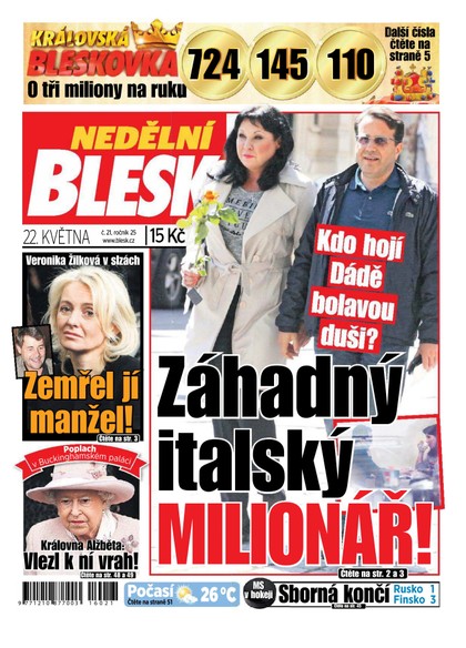 E-magazín Nedělní Blesk - 22.5.2016 - CZECH NEWS CENTER a. s.