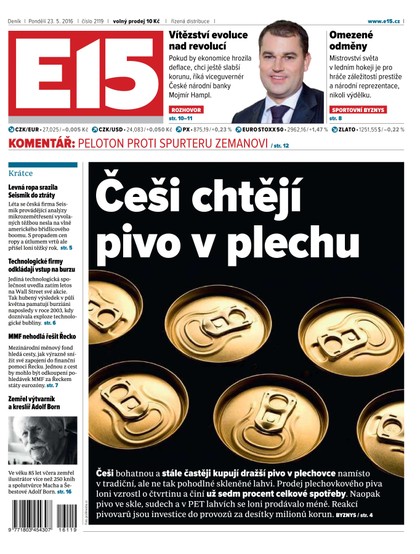 E-magazín E15 23.5.2016 - Czech Media Invest