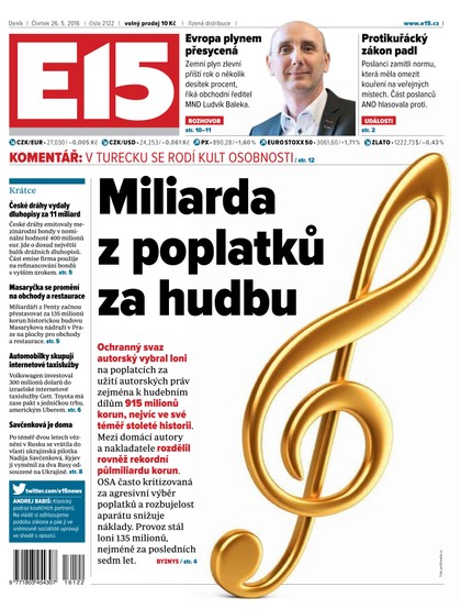 E-magazín E15 26.5.2016 - Czech Media Invest