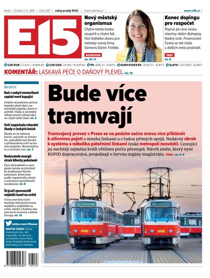 E-magazín E15 2.6.2016 - Czech Media Invest