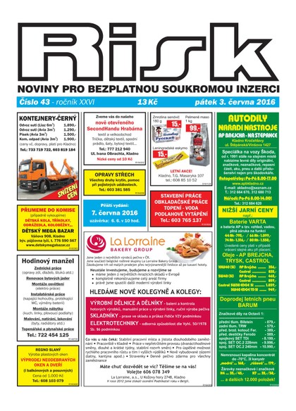 E-magazín Risk 43/2016 - Risk