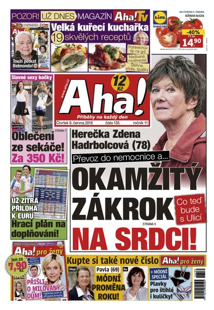 E-magazín AHA! - 9.6.2016 - CZECH NEWS CENTER a. s.