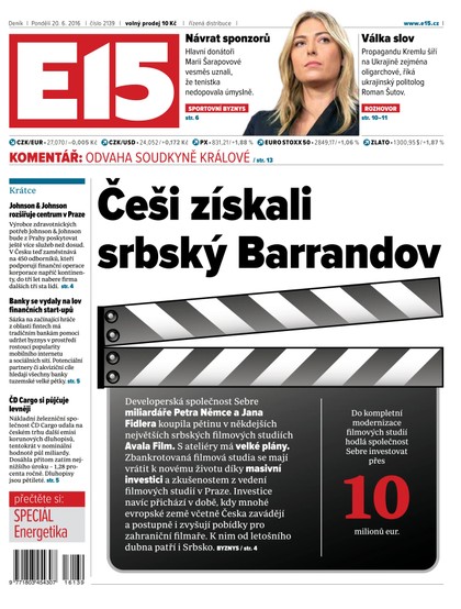 E-magazín E15 20.6.2016 - Czech Media Invest