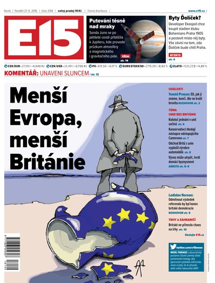 E-magazín E15 27.6.2016 - Czech Media Invest