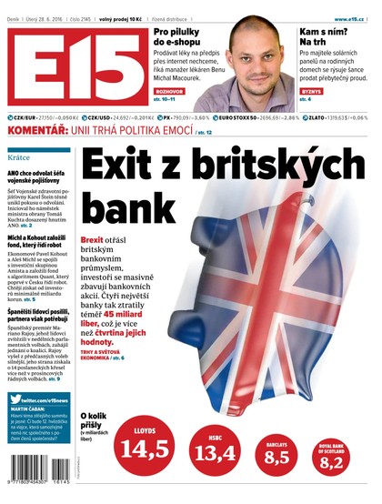 E-magazín E15 28.6.2016 - Czech Media Invest