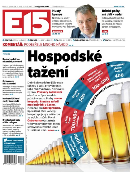 E-magazín E15 29.6.2016 - Czech Media Invest