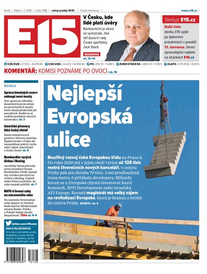 E-magazín E15 1.7.2016 - Czech Media Invest