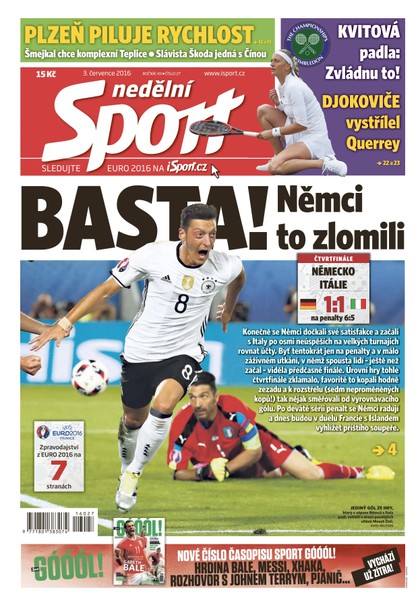 E-magazín Nedělní Sport - 3.7.2016 - CZECH NEWS CENTER a. s.