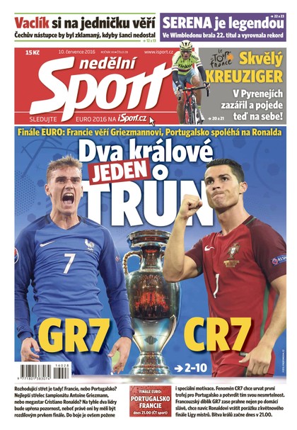 E-magazín Nedělní Sport - 10.7.2016 - CZECH NEWS CENTER a. s.