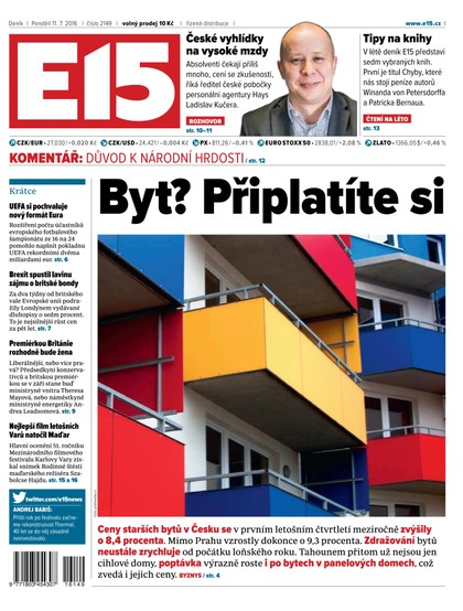 E-magazín E15 11.7.2016 - Czech Media Invest