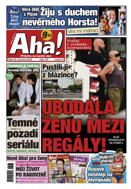 E-magazín AHA! - 22.7.2016 - CZECH NEWS CENTER a. s.