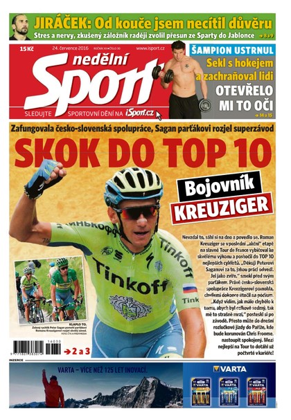 E-magazín Nedělní Sport - 24.7.2016 - CZECH NEWS CENTER a. s.