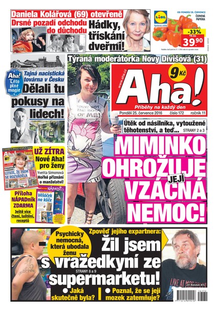 E-magazín AHA! - 25.7.2016 - CZECH NEWS CENTER a. s.