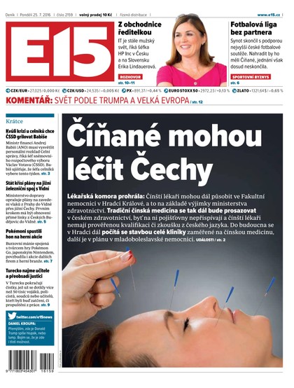 E-magazín E15 25.7.2016 - Czech Media Invest