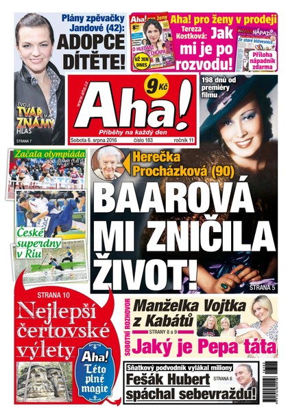 E-magazín AHA! - 6.8.2016 - CZECH NEWS CENTER a. s.