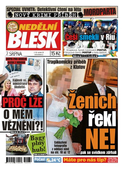 E-magazín Nedělní Blesk - 7.8.2016 - CZECH NEWS CENTER a. s.