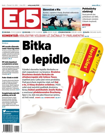 E-magazín E15 11.8.2016 - Czech Media Invest