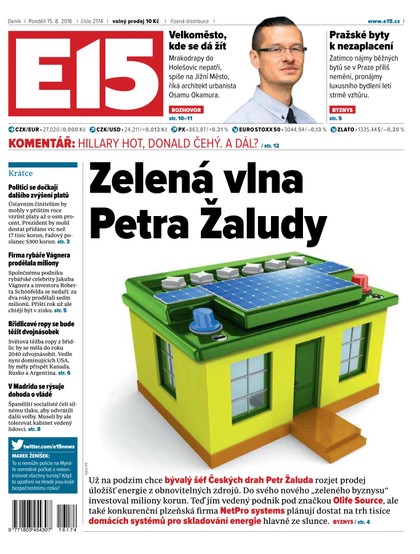 E-magazín E15 15.8.2016 - Czech Media Invest