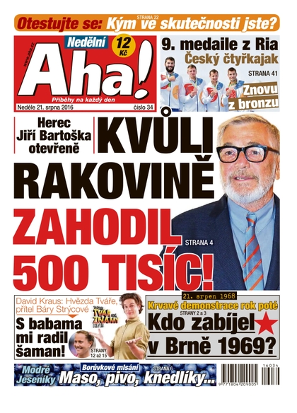 E-magazín Nedělní AHA! - 21.8.2016 - CZECH NEWS CENTER a. s.