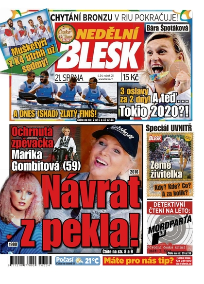 E-magazín Nedělní Blesk - 21.8.2016 - CZECH NEWS CENTER a. s.