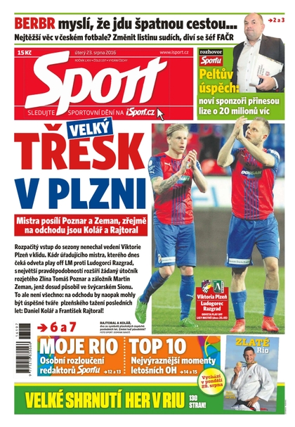 E-magazín Sport - 23.8.2016 - CZECH NEWS CENTER a. s.