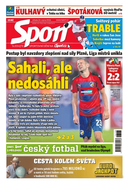 E-magazín Sport - 24.8.2016 - CZECH NEWS CENTER a. s.