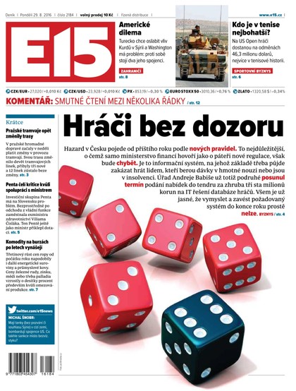 E-magazín E15 29.8.2016 - Czech Media Invest