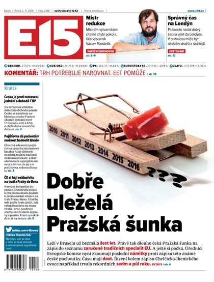 E-magazín E15 2.9.2016 - Czech Media Invest