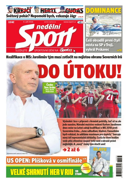 E-magazín Nedělní Sport - 4.9.2016 - CZECH NEWS CENTER a. s.