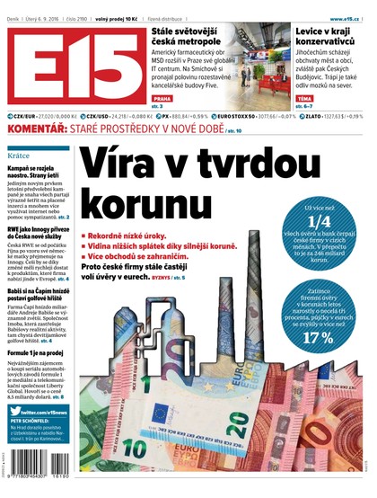 E-magazín E15 6.9.2016 - Czech Media Invest