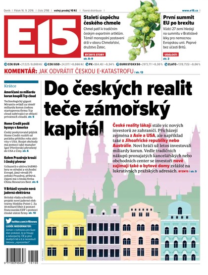 E-magazín E15 16.9.2016 - Czech Media Invest